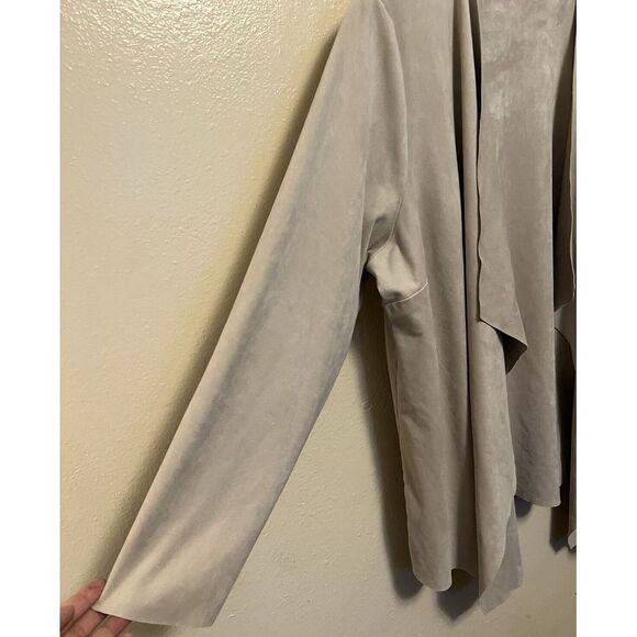 SOFT SURROUNDINGS Ultra Soft Faux Micro Suede Waterfall Open Cardigan Wrap Sz 2X - Picture 6 of 12